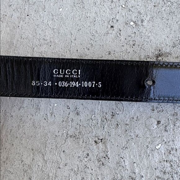 Gucci, vintage black leather skinny belt main image 4